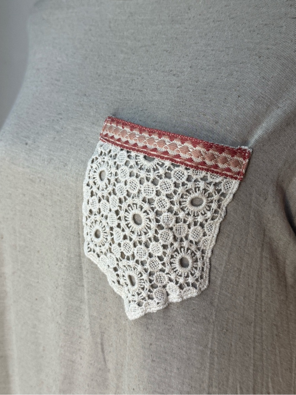 Hopely asymmetrical linen blend boho top small euc - Picture 5 of 7